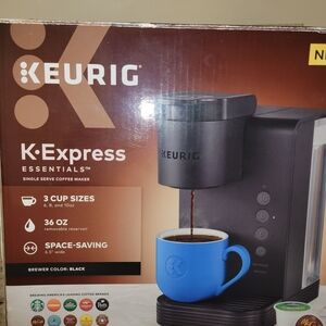 Keurig K-Express Essentials Single Serve Coffee Maker - Black with Blue Mug